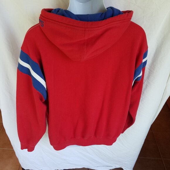 NFL Team Apparel Retro Patriots Logo Red and Blue Hoodie Jacket - Picture 3 of 14